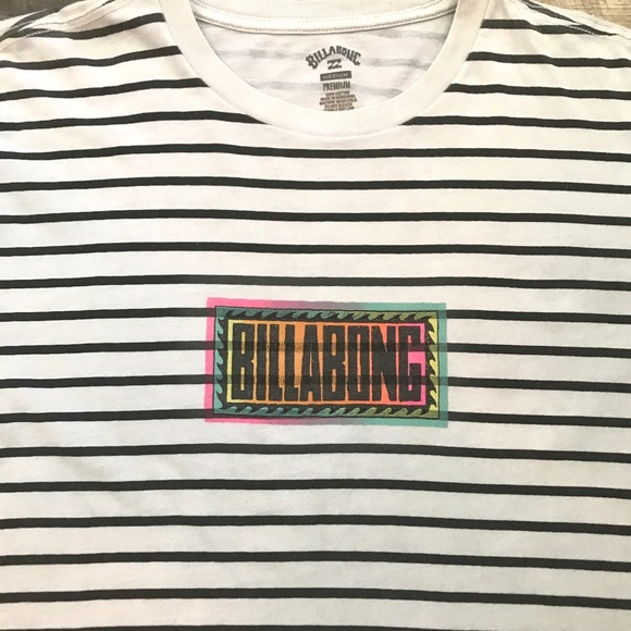 Billabong Vintage Stripes & Neon T-Shirt - Picture 4 of 6